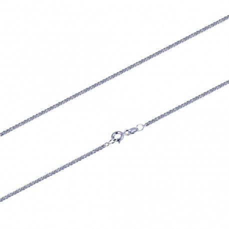 unisex foxtail chain in white gold C1874B