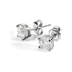 Earrings point light in white gold 18 kt and cubic zirconia white