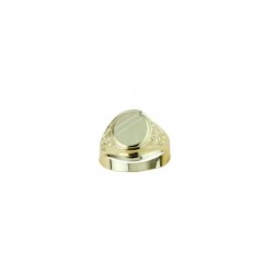 men's oval box shield ring in yellow gold A2364G