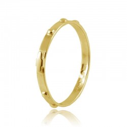 Bague, un chapelet en or jaune 18 kt, de 1,5 gr