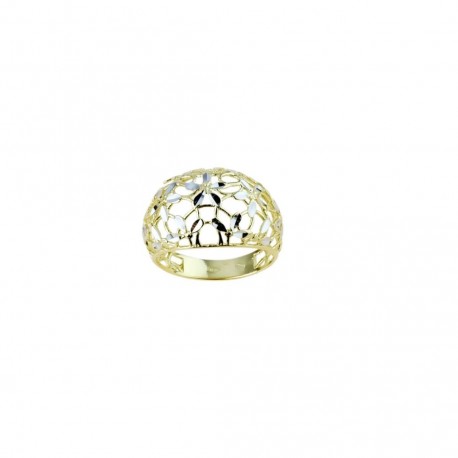 perforated woman ring in yellow gold A2380BG