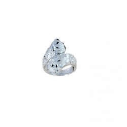 anello donna traforato con fiori martellato A2386B