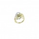 anello donna traforato in oro giallo e bianco 18 kt A2389BG