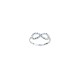 hammered infinity ring in 18 kt white gold A2394B