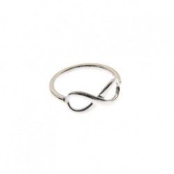 polished infinity ring in 18 kt white gold A2395B