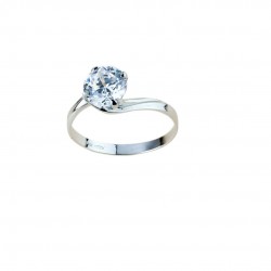 bague solitaire modèle valentino en or blanc 18 kt A2402B