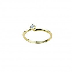 bague solitaire modèle valentino en or jaune 18 kt A2407G