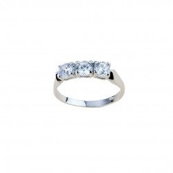 trilogy ring in 18 kt white gold A2413B