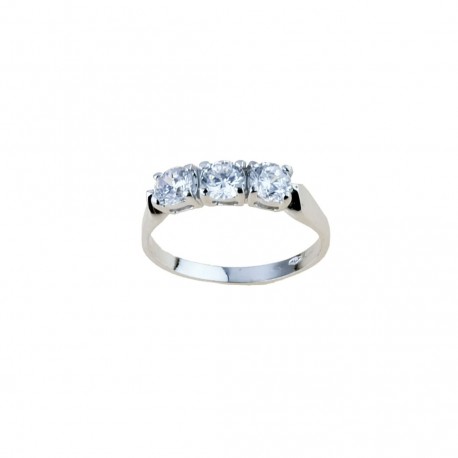 trilogy ring in 18 kt white gold A2413B