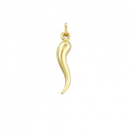 polished box horn charm in 18kt yellow gold C1261G