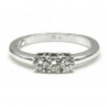 Trilogie-Ring aus 18 Karat Weißgold mit Diamanten