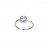 Bague solitaire en or blanc 18 kt A2423B