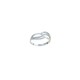 stylized infinity ring with cubic zirconia in 18 kt white gold A2429B
