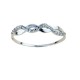 fairy ring with cubic zirconia in 18 kt white gold A2432B
