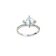 ring with pearl and zircons in 18 kt white gold A2444B