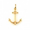 polished anchor pendant in 18kt yellow gold C1432G