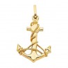 anchor pendant with rope in 18kt yellow gold C1434G