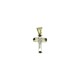 pendentif croix double plaque en or jaune 18 carats C1504G