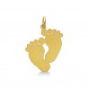 Pendentif pieds plaqué or jaune 18 carats P2523G