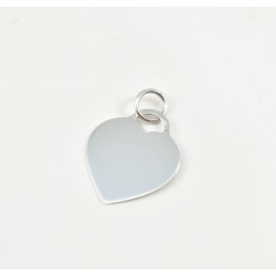 18kt white gold plate heart pendant P2789B