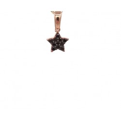 pendentif étoile pavé en or rose 18 carats P3221R