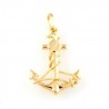 polished anchor pendant with rope worked in 18kt yellow gold C1303G