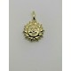 boxed sun pendant in 18kt yellow gold C1252G