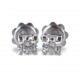 Large Point light earrings in gold and 0.90 carat diamonds