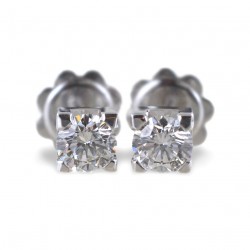 Boucles d'oreilles Large Point light en or et diamants 0.90 carat