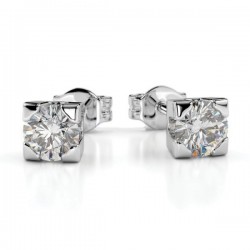 Large light point earrings with 0.40 G carat diamonds