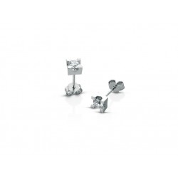 Small light point earrings with diamonds carat 0.14 G.