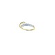 ausgefallener Ring mit Cubic Zirkonia Pavé in 18 kt Gelbgold A2403G