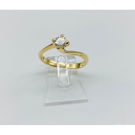 anello solitario modello valentino in oro giallo 18 kt A2408G
