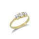 trilogy ring in 18 kt yellow gold A2409G