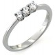 trilogy ring in 18 kt white gold A2412B