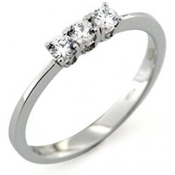 bague trilogie en or blanc 18 kt A2412B