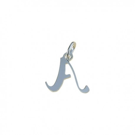 stylized letter in 18kt white gold plate L2583B
