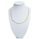 Rosary chain necklace with faceted grains in yellow gold C1941G