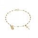 rosary bracelet with shiny grains in yellow gold BR1944G