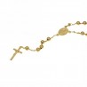 C1956G yellow gold rosary chain with shiny grains