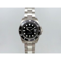 Watch Hermann Watch Dial Gmt stainless Steel Black automatic