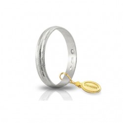 Unoaerre bague camélia or blanc 18 K