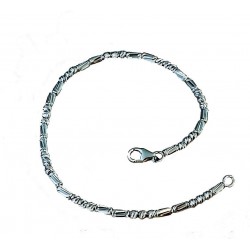 bracelet avec sphères et éléments tubulaires cylindriques diamantés B3167B