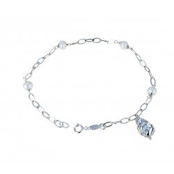 bracelet with teardrop pendant and pearls BR1011B