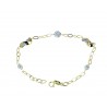 bracelet with twisted central and zircon spheres BR1015G