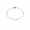 bracelet with twisted central and zircon spheres BR1017G