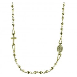 Catena rosario girocollo con grani lucidi C1957G
