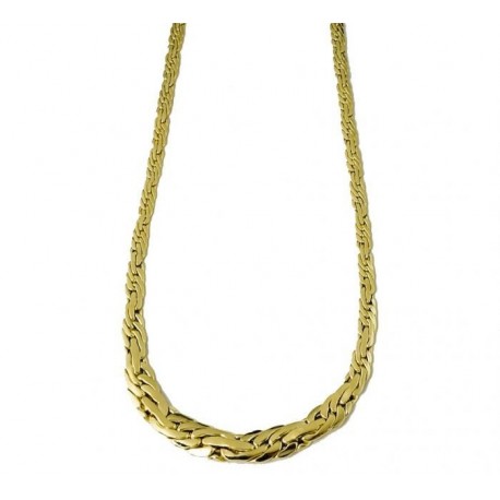 Flat and shiny cobra knit necklace C3282G