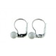 Satin sphere earrings with leverback hook 02027B