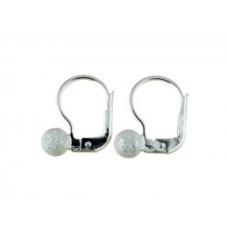 Satin sphere earrings with monachina hook 02027B